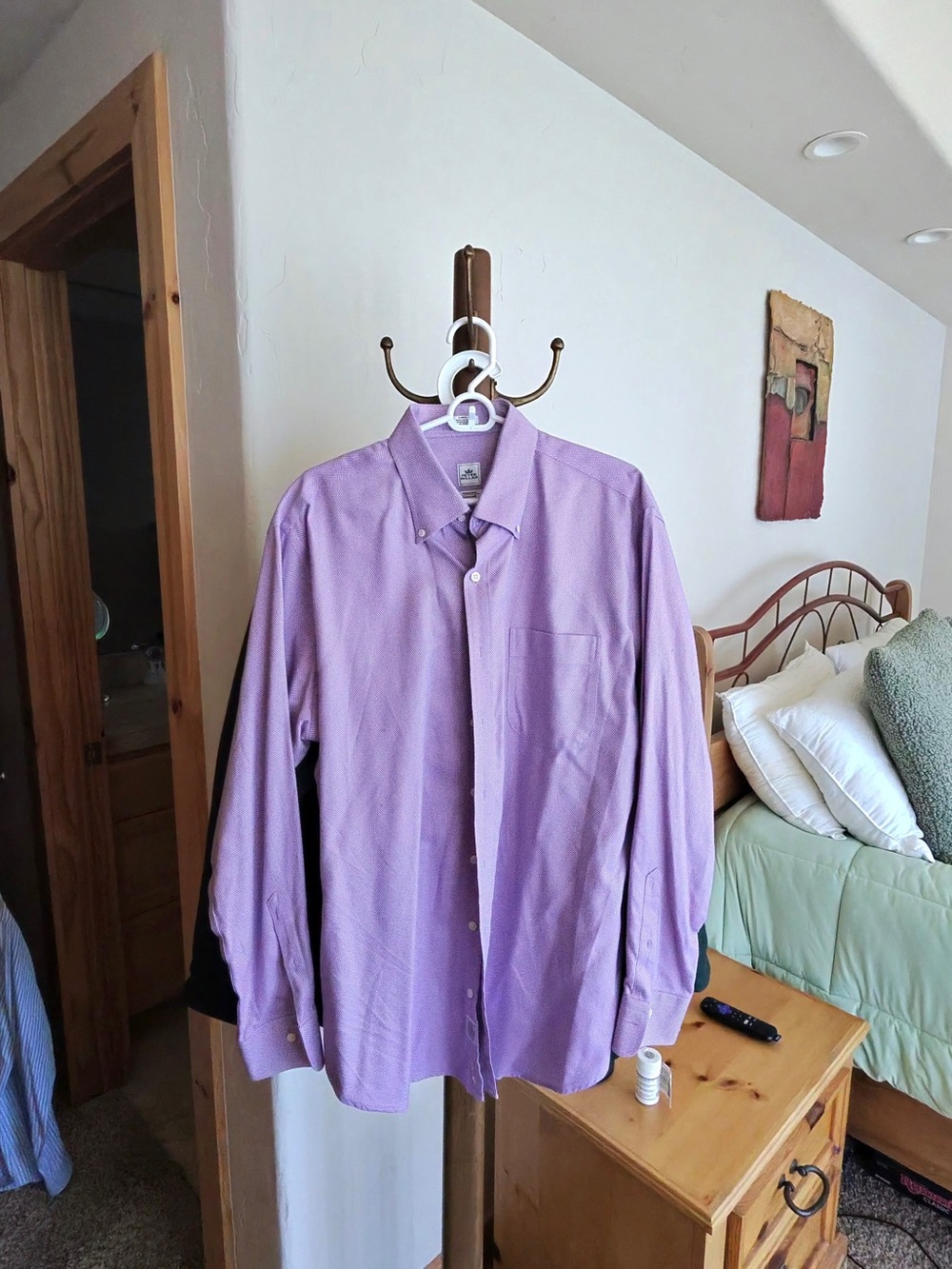 Peter Millar Lavender Long-Sleeve Button-Down Dress Shirt